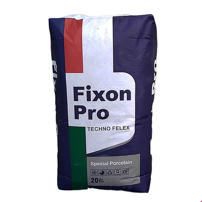 چسب پودری کاشی و سرامیک فوق ویژه الیاف دار فیکسان پرو (Fixon Pro) بسته ۲۰ کیلویی